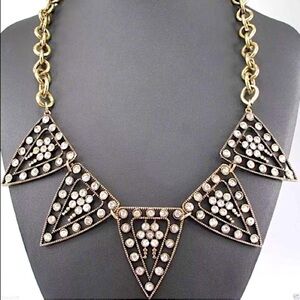 CRYSTAL STATEMENT RETRO NECKLACE l Fashion Jewelry #131